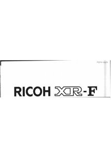 Ricoh XR F manual. Camera Instructions.